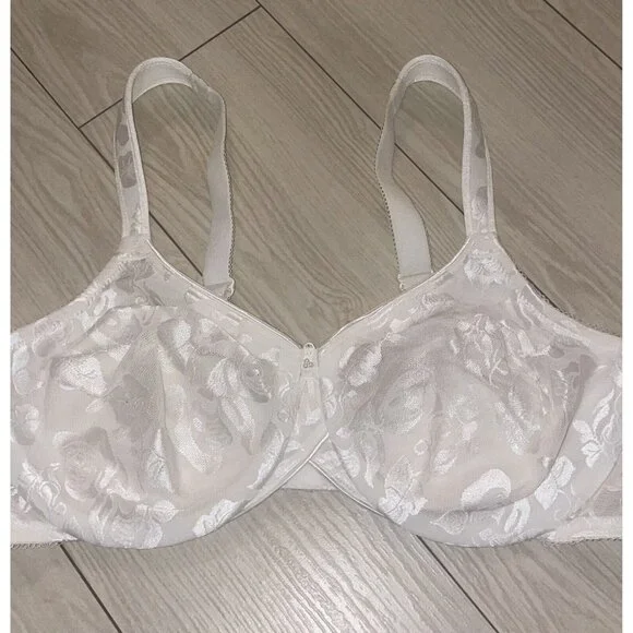 Wacoal 85567 Awareness Full Figure Seamless Bra Floral UW Womens 38D Ivory - Picture 3 of 6